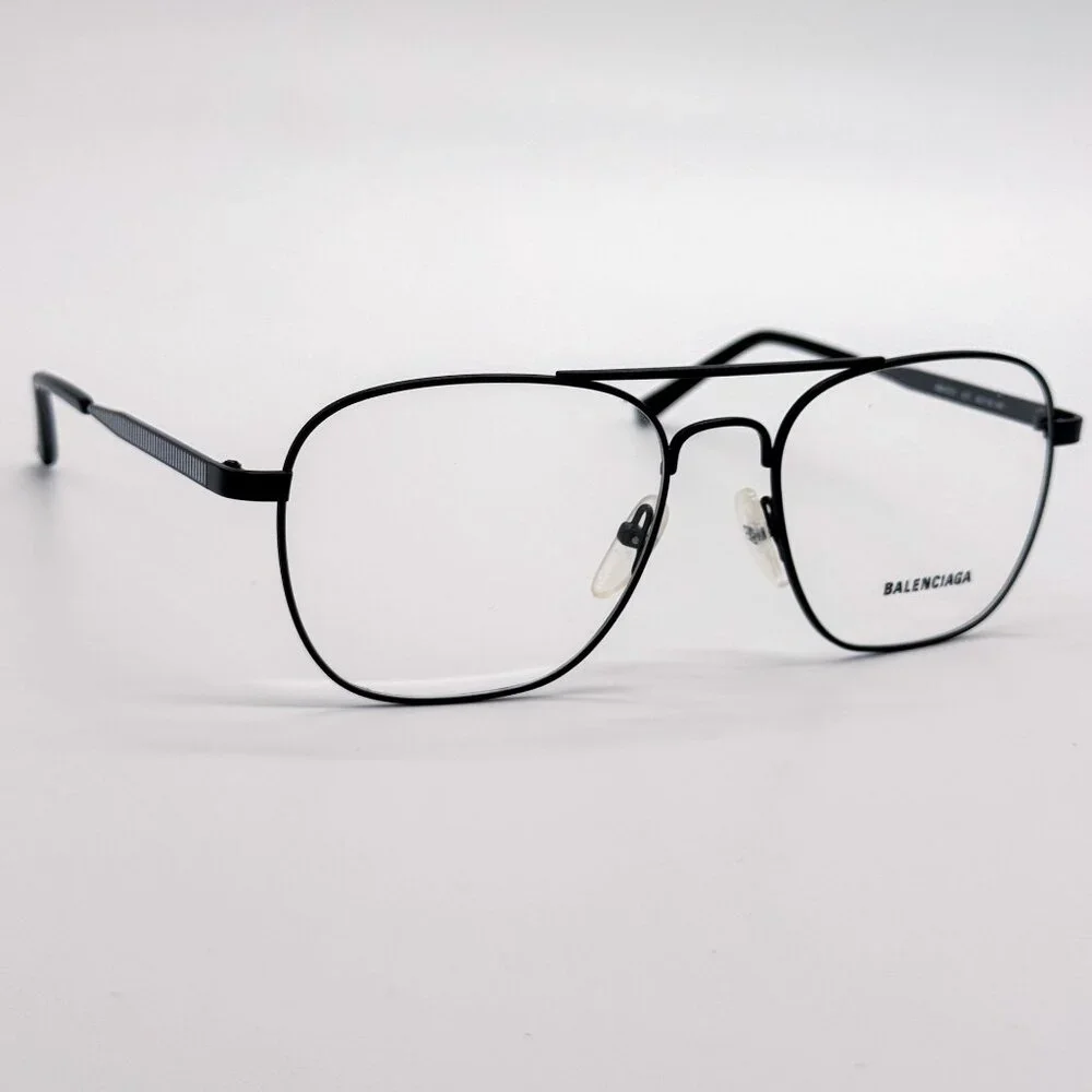 NEW BALENCIAGA EYEGLASSES BB0037O 001 BLACK UNISEX EYEWEAR